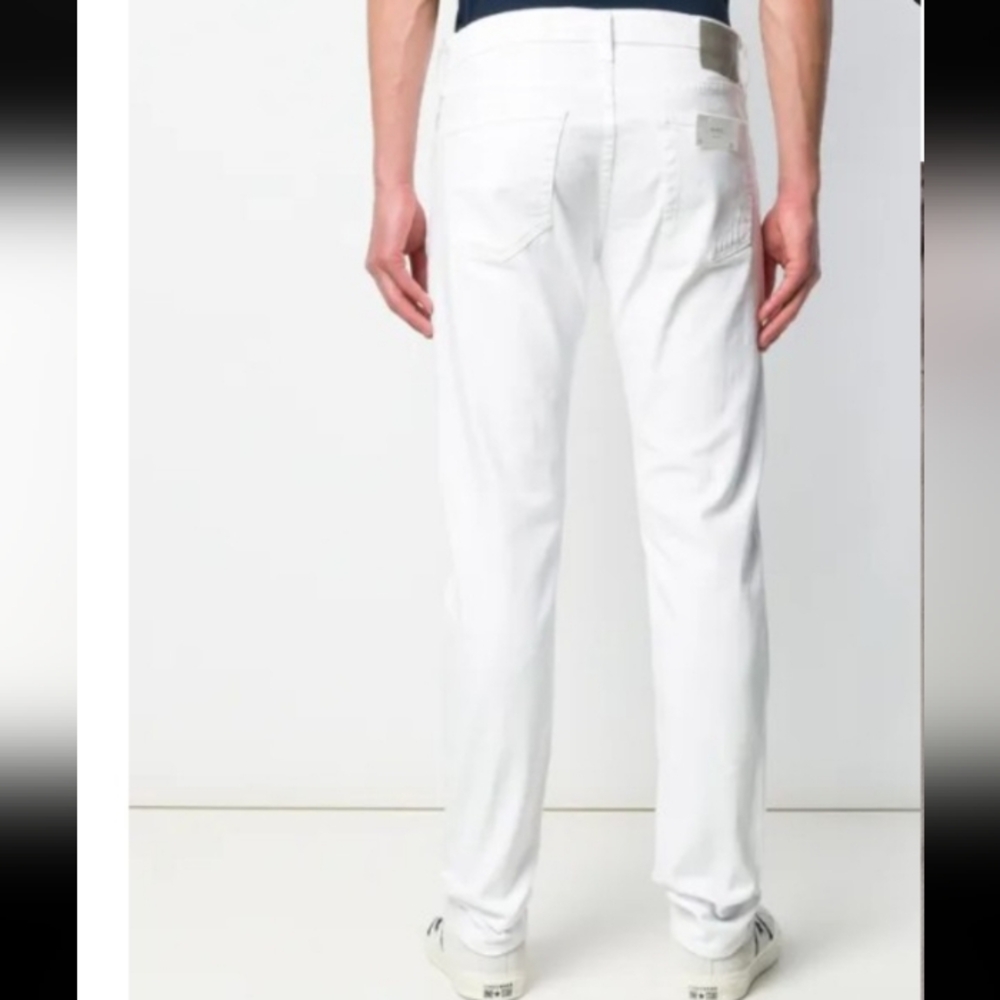 AG Adriano Goldschmied Men's Straight White Jeans